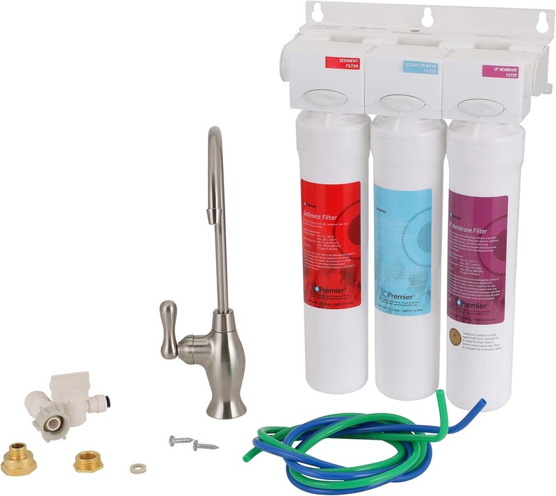 Watts Premier WP531130 Pure UF-3 Three-Stage Water Filtration System with Brushed Nickel Faucet - Image 1